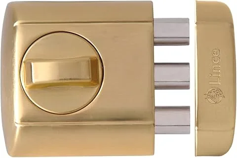 Lince 4940HL Supra Simply I Deadbolt with Gold Finish I No Exterior Cylinder I Locking Secured by 3 Bolts I Fast, Effective Opening.