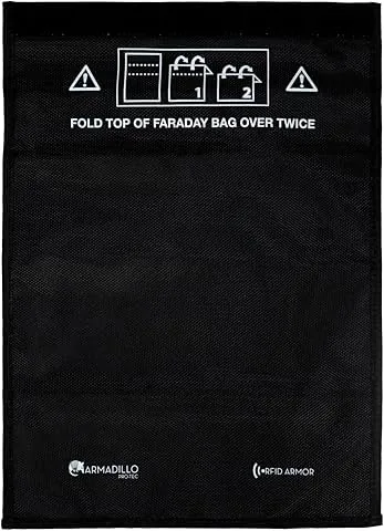 Faraday Bag for Tablets and Phones, Large Faraday Bags for iPad, RFID-Blocking Bag, Signal Blocker for Cell Phones, Anti-Tracking, Anti-Hacking, Anti-Spying