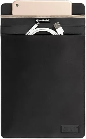 SLNT Faraday Tablet Sleeve with Silent Pocket - Leather or Waterproof Nylon - Signal-Blocking Device for iPad, Galaxy Tab and Most Tablets, for Travel and Privacy
