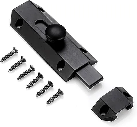 Lvcky - Door Security Bolt (1 unit), Black