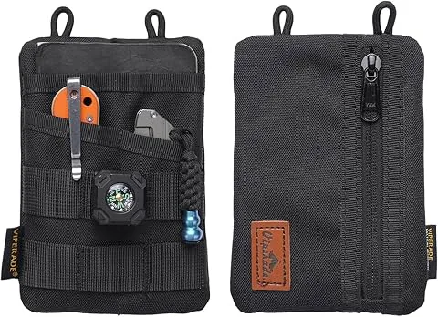 VIPERADE VE3 EDC Tool Pouch Organizer, Small EDC Pocket Organizer for Men, Multi-Tool Organizer for Small Flashlight, Pen, Notebook