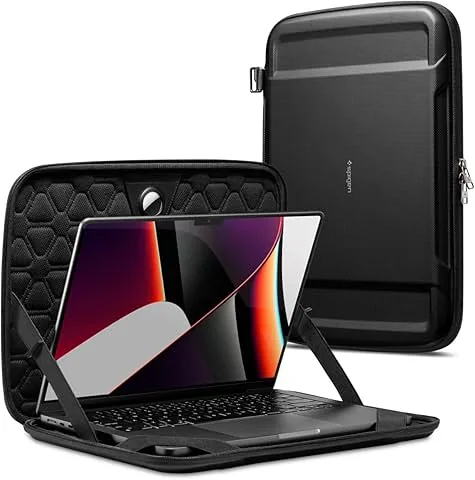 Spigen Rugged Armor Pro Protective Laptop Sleeve Compatible with MacBook Pro 16" (2026-2021) / MacBook Air 15" (2026-2023) / Galaxy Book Pro 15.6" / LG gram 360 16" - Black