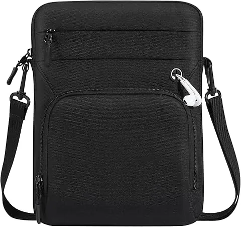 Dadanism 9-11" Protective Tablet Bag with Shoulder Strap for iPad (A16) 11", iPad Air M4 M3/Pro M5 M4 11", iPad 10th Gen 10.9", iPad 9/8/7th Gen, Galaxy Tab A11+ 11", Idea Tab 11", Black