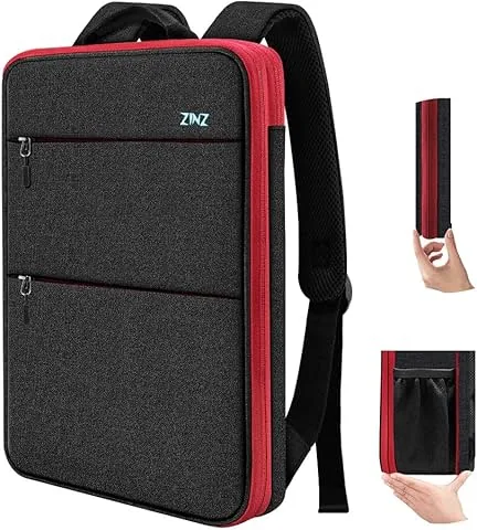ZINZ Slim Expandable Laptop Backpack, Water-Resistant, Compatible with MacBook Pro 14" M4/M3/M2/M1, Mac Air/Pro 13.3", XPS 13 14 and Most 13"-14" Laptops