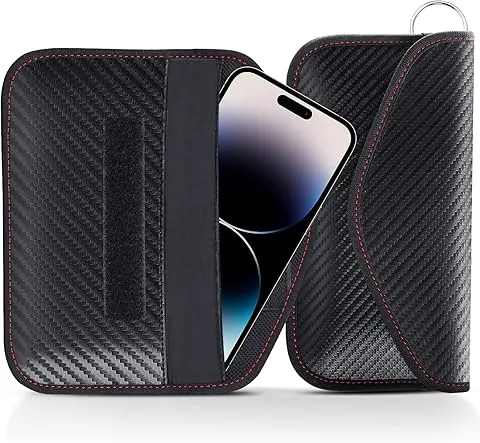 lanpard 2PCS Faraday Phone Sleeve for Phone and Car Key, Faraday Phone Bag, Portable Faraday Cage Blocker, RFID Signal Shielding Bag -XL