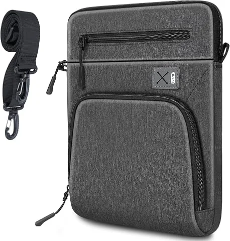 SIMTOP Tablet Case for 11-Inch iPad Air (3rd, 4th and 5th Gen), Water-Resistant, Multi-Pocket Work Bag for Men, Polyester Hanging Bag, Crossbody for Men, Dark Grey