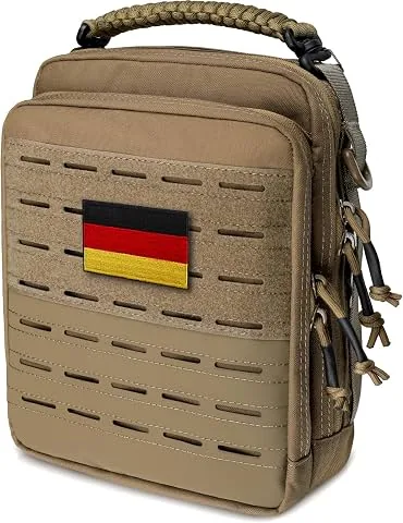 WYNEX Tactical MOLLE Admin Pouch, EDC Utility Bag, Modular Tool Organizer with Double-Layer Design, EMT Medical Holder, Large Capacity