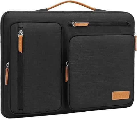 MOSISO Tablet Case Compatible with 11-Inch iPad Pro M4 & iPad Air M2 2024, iPad Pro 11 M2 M1, iPad 10.9, iPad 10.2, iPad Air 5/4 10.9, Side-Open Bag with 4 Zippered Pockets, Black