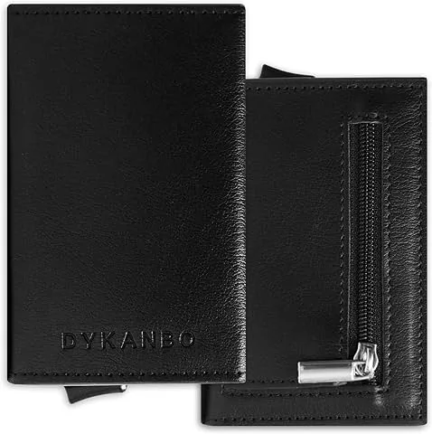 Men's Minimalist Card Holder with POP-UP System and RFID Protection, Slim Men's Card-Holder Wallet with Coin Pocket and Magnetic Closure - Modern Wallet for Everyday Use and a Practical, Compact Gift
