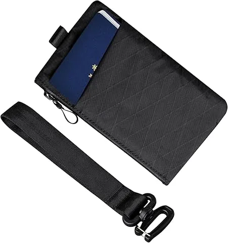Zip Clutch, Men's Clutch Bag with RFID Blocking, Long Men's Wallet with Wrist Strap and Zipper, Passport Travel Bag, Mobile Phone Pouch, Water-Resistant