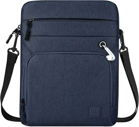 Dadanism 13-Inch Protective Tablet Bag with Shoulder Strap for iPad Pro 13" M5/M4, iPad Air 13" M4/M3, iPad Pro 12.9", MacBook Neo 13", MacBook Air 13" M5/M4, Galaxy Tab S10+ 12.4", Grey Blue