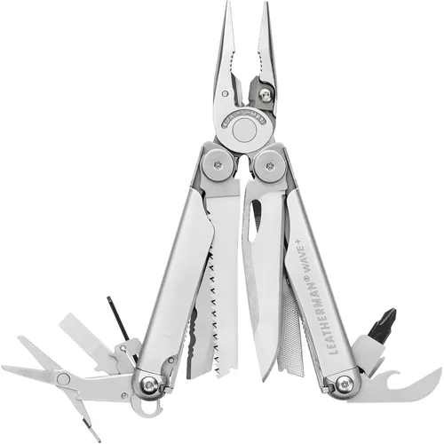 Leatherman Wave+ Multi-Tool, Stainless Steel, 18-in-1