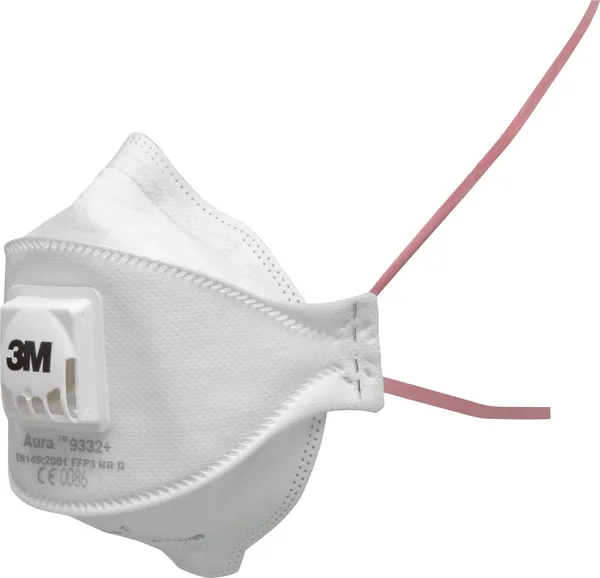 3M Aura 9332+ FFP3 Respirator with Cool Flow Valve Pack 10 Units